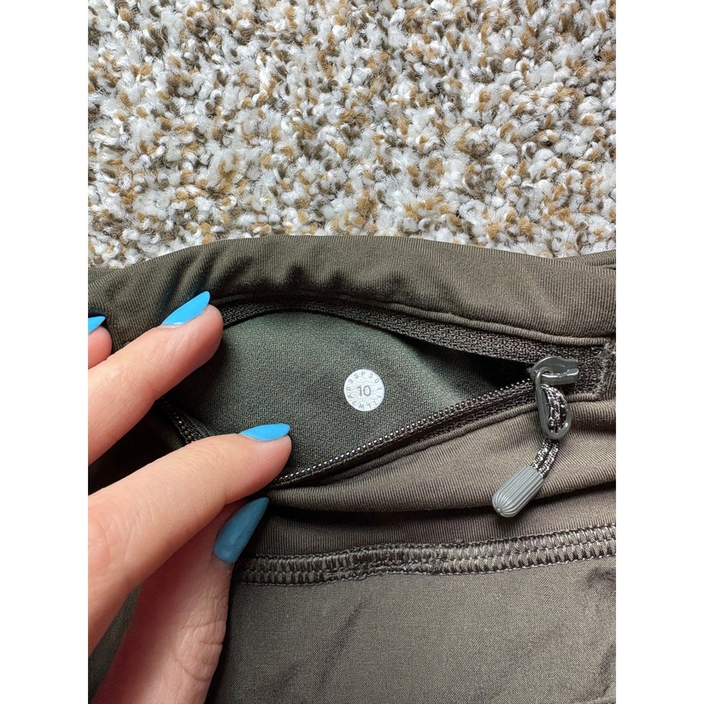 Lululemon Speed Up Shorts 10 Olive Green Low Rise Running Athletic Workout